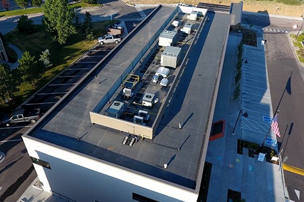 commercial flat roof from our roofers in colorado