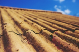 Rusted metal roofing
