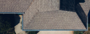 aerial view of top of roof with shingles