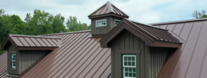 metal roof on residential house