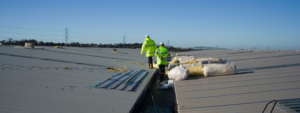conducting commercial roof inspection